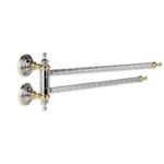 StilHaus G16 Swivel Double Towel Bar, 15 Inch, Classic-Style, Brass
